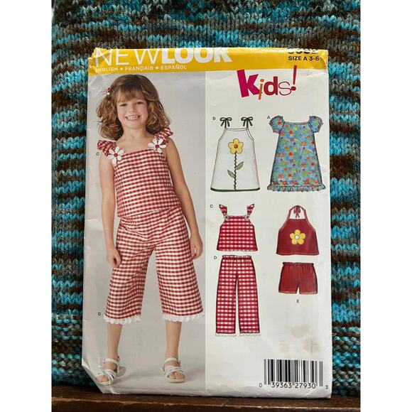 Simplicity sewing pattern 6392 girls top capris shorts size 3-6 - Picture 1 of 5